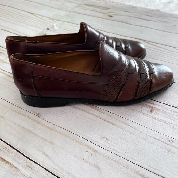 Rare Mezlan Men’s Shoe in Brown Leather size 8 - Picture 2 of 14